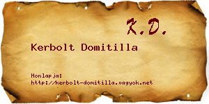 Kerbolt Domitilla névjegykártya